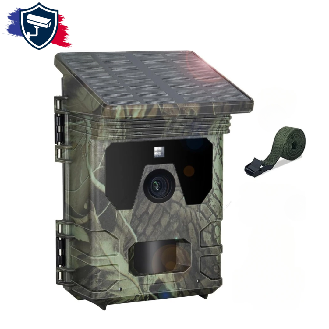 Caméra Solaire de Chasse 50MP 4K PIR 120° avec Vision Nocturne et Enregistrement Sonore – HC-600A®