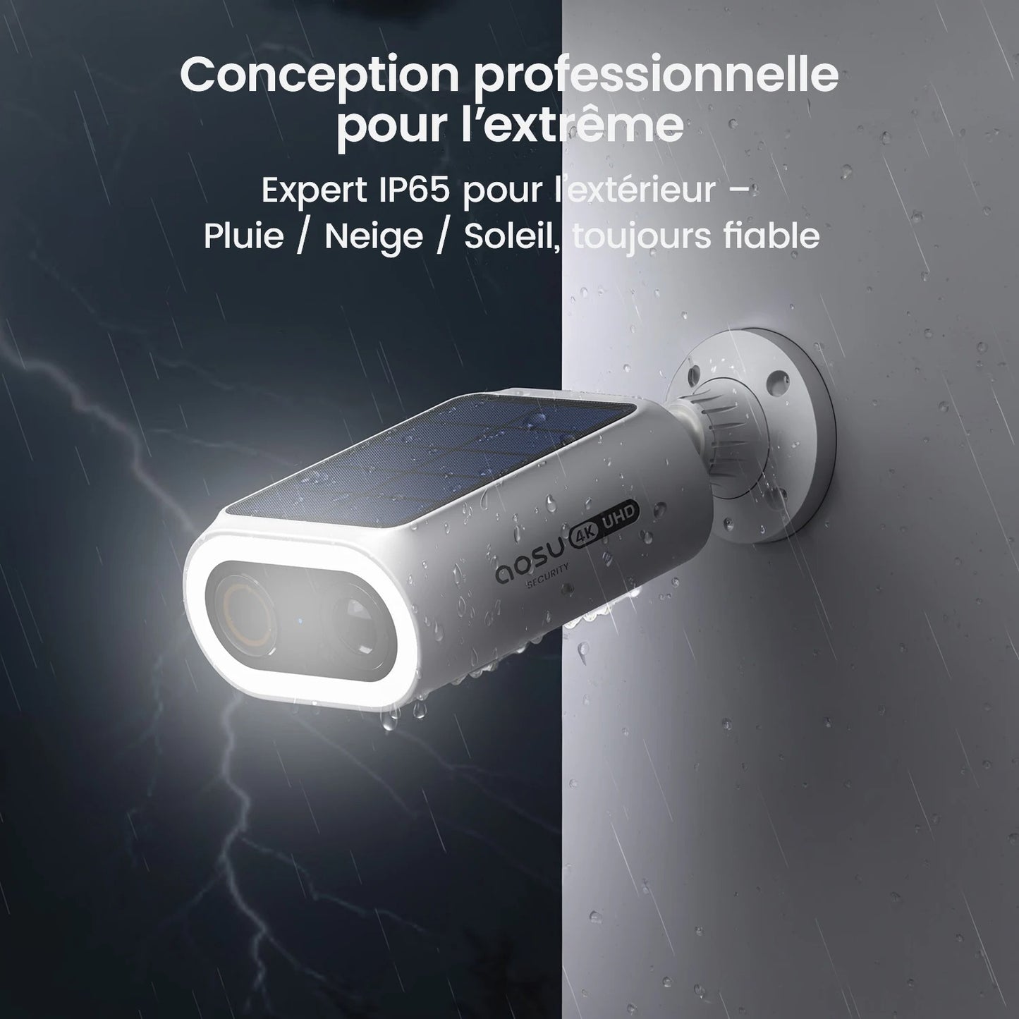 Caméra solaire sans fil extérieure 4K Ultra HD - AOSU®
