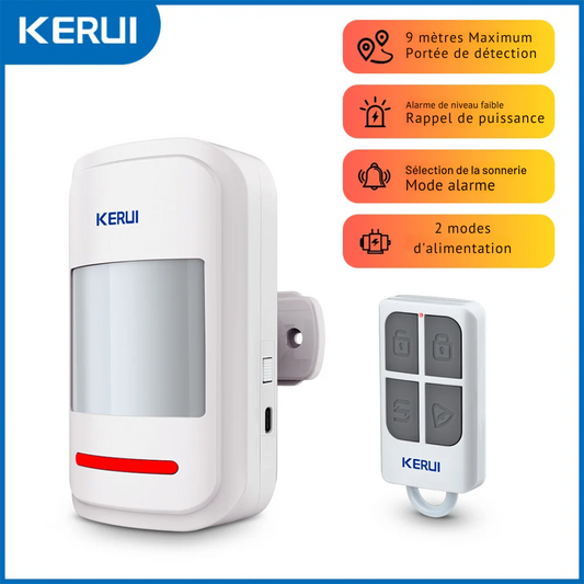 Détecteur de Mouvement Sans Fil avec Alarme 100dB – KERUI®