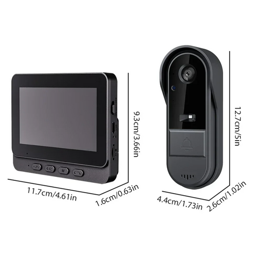 Interphone Sans Fil HD 720P avec Vision Nocturne LED à Grand Angle 125° et Étanchéité IP65 – Visiora®