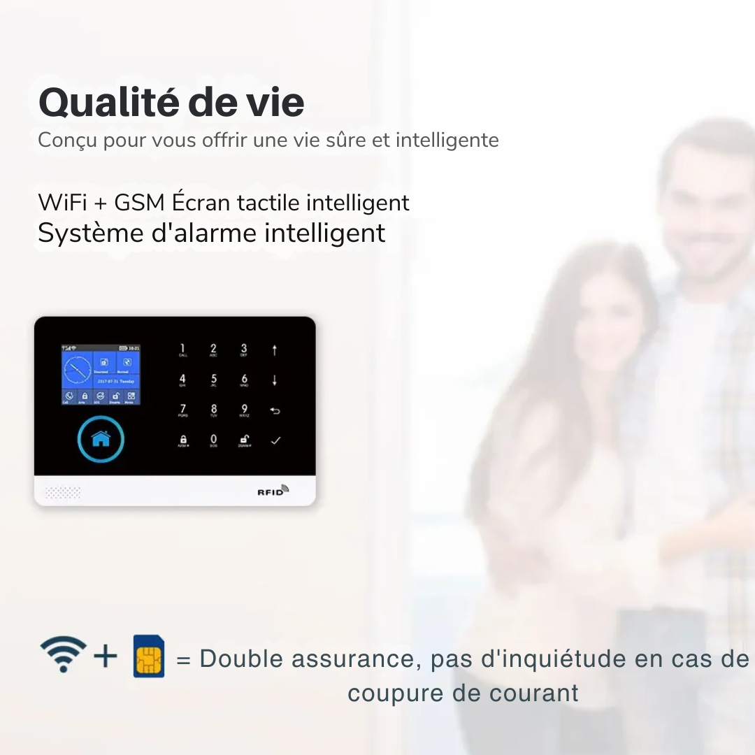 Kit Système Alarme Maison 4G WiFi avec 99 Zones et Contrôle Vocal – PGST®