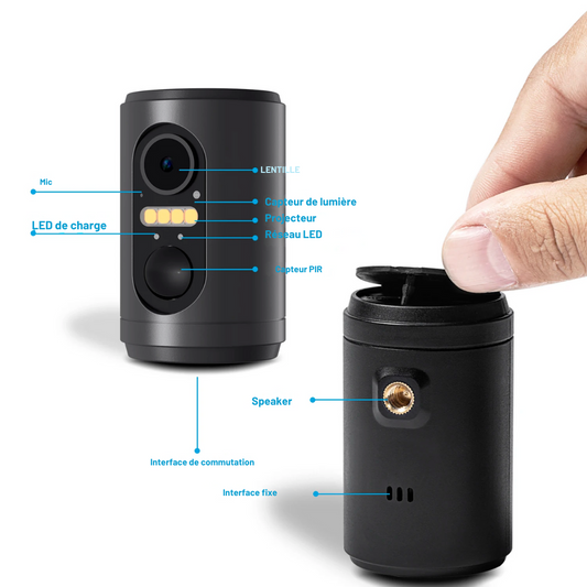 Mini Caméra à Batterie 1080P WiFi avec Vision Nocturne Couleur – EYIZCO®