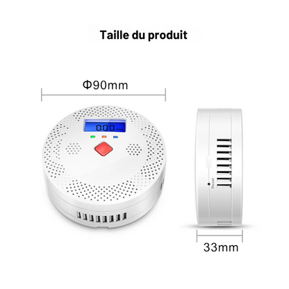 Détecteur de Monoxyde de Carbone Intelligent WiFi & Bluetooth avec Écran LCD – DYGSM®
