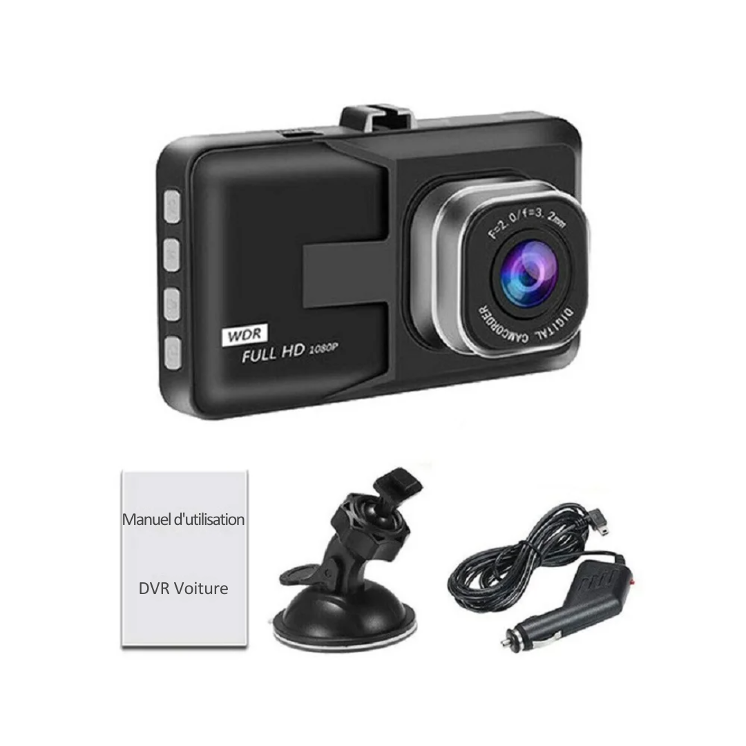 Dashcam Voiture  Avant Full HD 1080P avec Vision Nocturne, Grand Angle 120° et Détection d’Impacts – XUSHIDZ