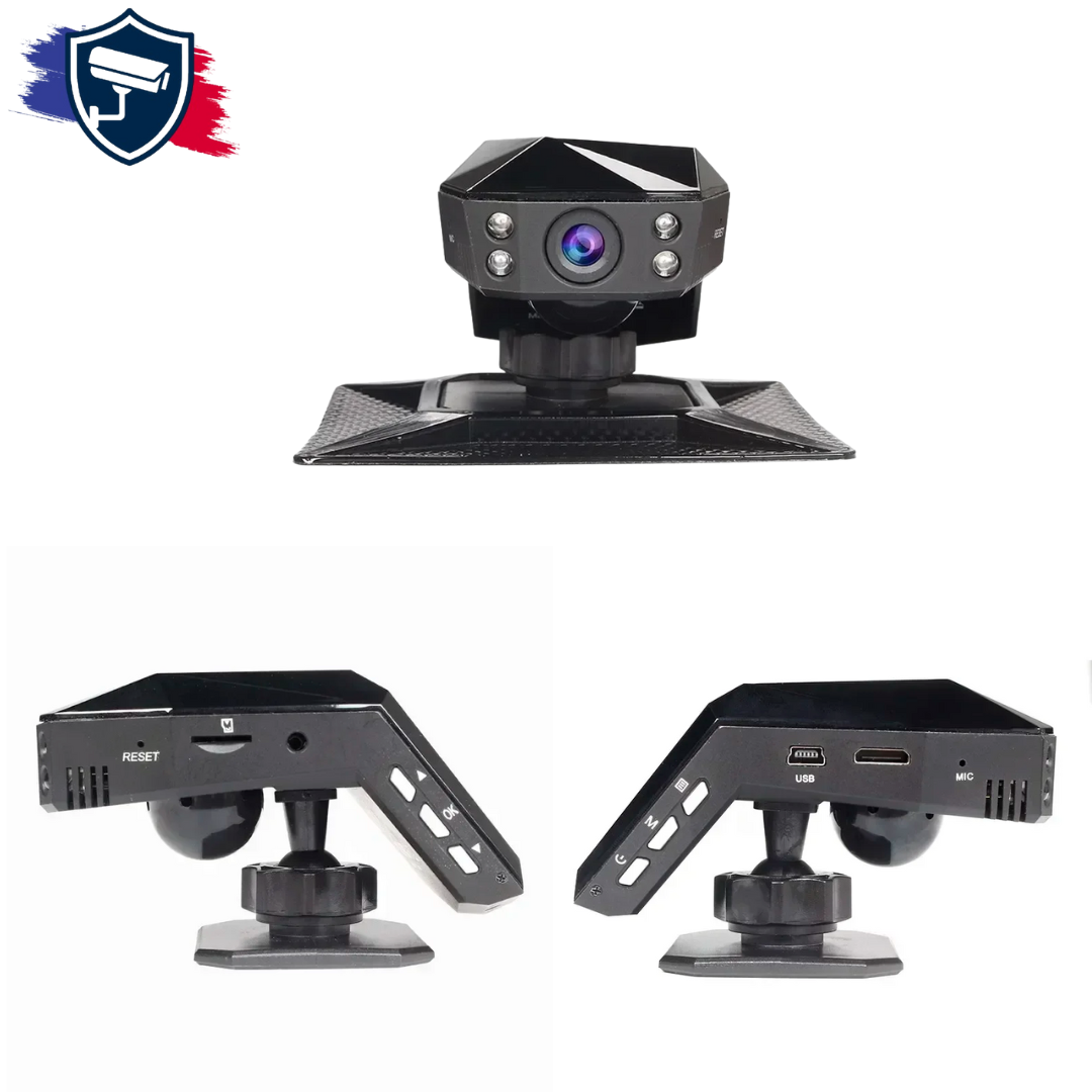 Dashcam Voiture LCD Full HD 1080P Grand Angle 170° avec Vision Nocturne – AZNM®
