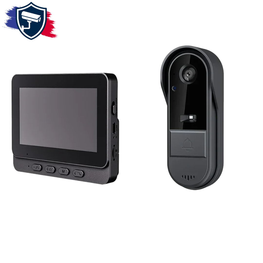Interphone Sans Fil HD 720P avec Vision Nocturne LED à Grand Angle 125° et Étanchéité IP65 – Visiora®