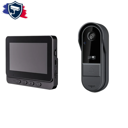 Interphone Sans Fil HD 720P avec Vision Nocturne LED à Grand Angle 125° et Étanchéité IP65 – Visiora®
