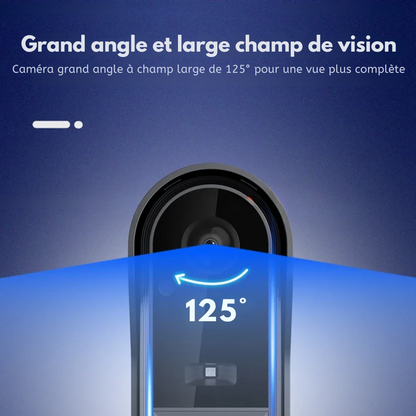 Interphone Sans Fil HD 720P avec Vision Nocturne LED à Grand Angle 125° et Étanchéité IP65 – Visiora®