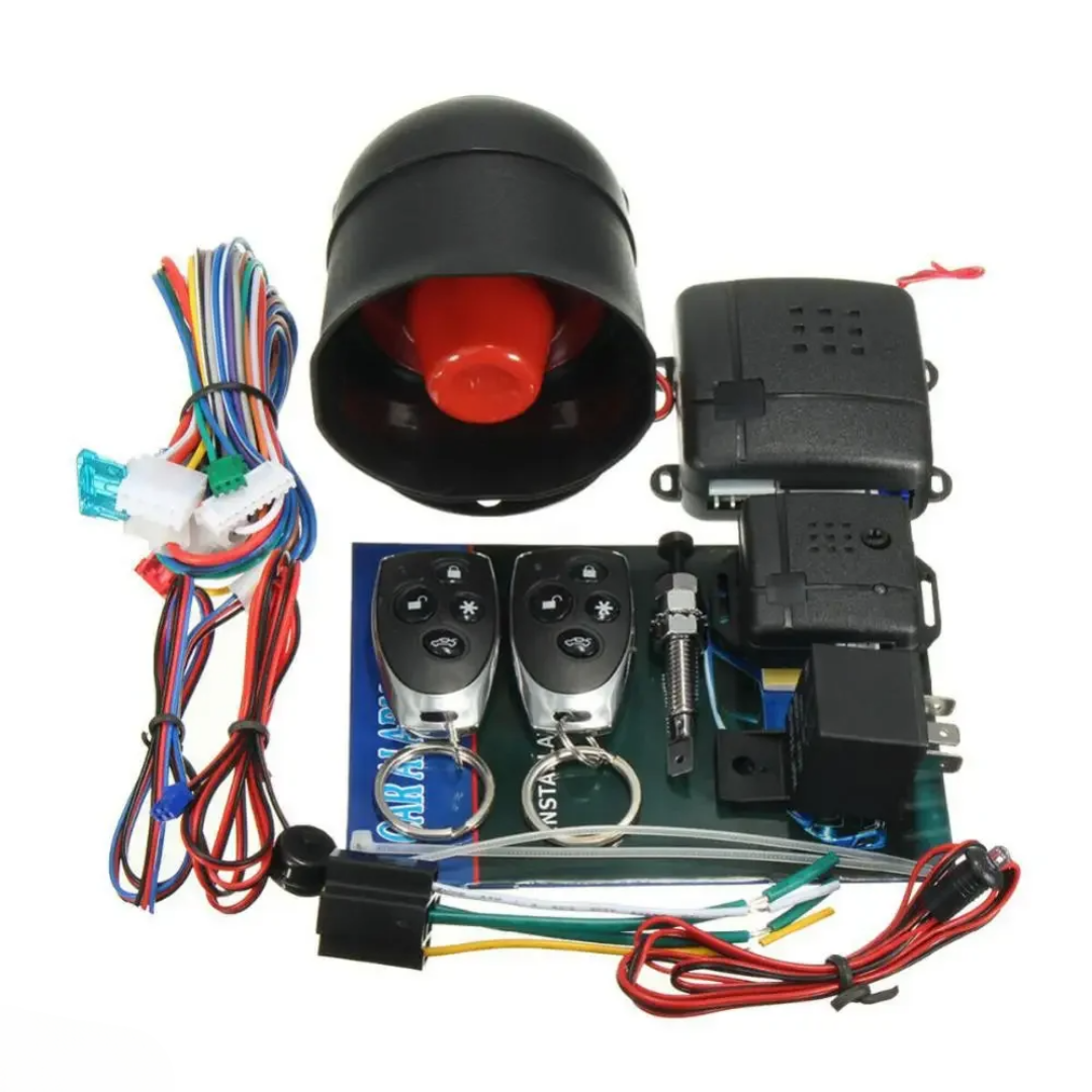 Kit Alarme Antivol Voiture Sans Fil avec Télécommandes et Sirène – MOJOYCE®