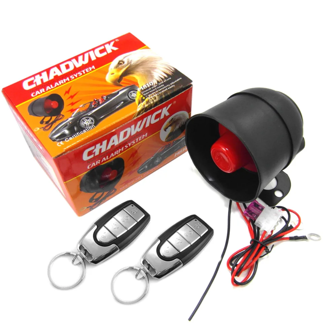 Kit Alarme Antivol Voiture 12V avec Sirène 10A et Télécommandes – Chadwick®