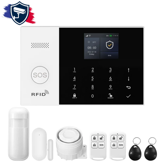 Kit Alarme Maison RFID Connecté 99 Zones avec Clavier Sécurisé – PGST®
