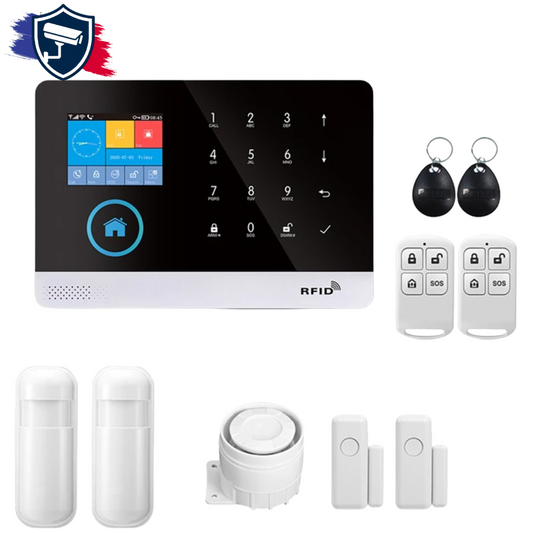 Kit Système Alarme Maison 4G WiFi avec 99 Zones et Contrôle Vocal – PGST®