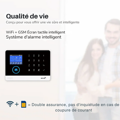 Kit Système Alarme Maison 4G WiFi avec 99 Zones et Contrôle Vocal – PGST®