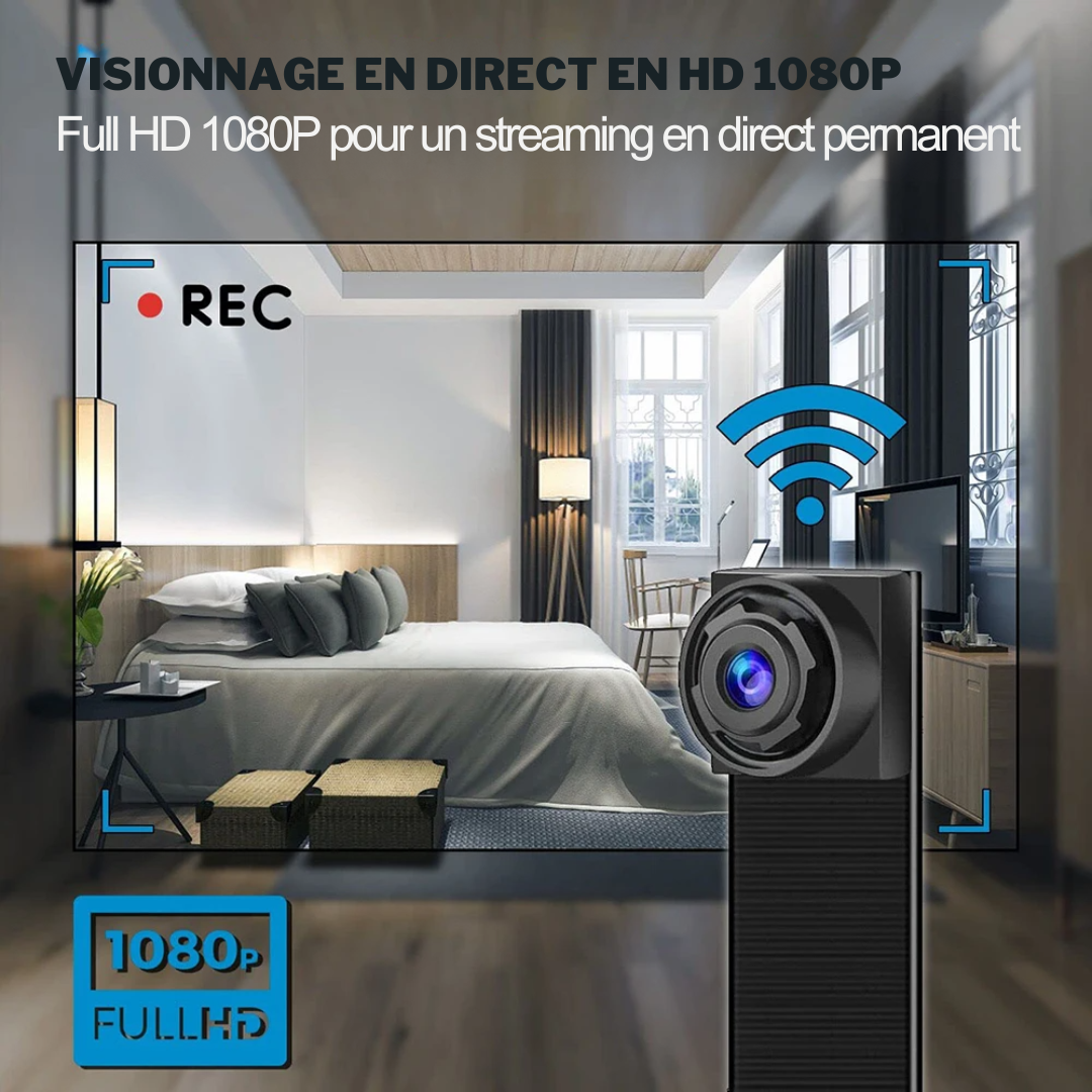Mini Caméra Mini Caméra Espion 1080P WiFi avec Détection de Mouvement – DUHE®