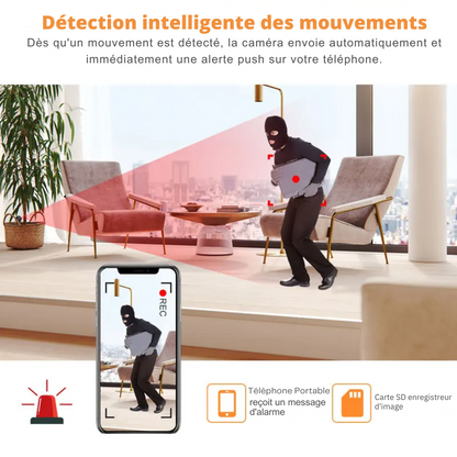 Mini Caméra Intérieur WiFi Sans Fil 1080P avec Support Magnétique – YUNSKILL®
