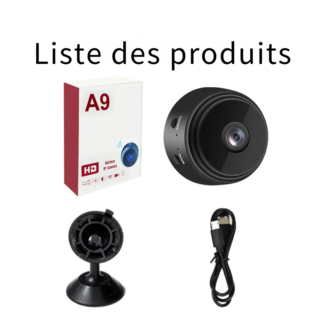 Mini Caméra Intérieur WiFi Sans Fil 1080P avec Support Magnétique – YUNSKILL®