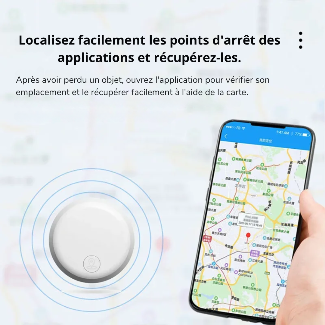 Porte-clés Traceur GPS Bluetooth 5G Noir - Xiaomi®