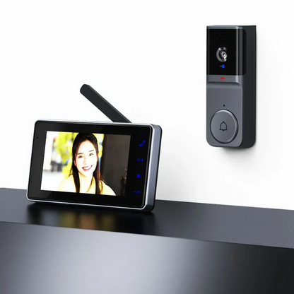 Sonnette Vidéo Sans Fil 1080P avec Écran IPS 4,3’’ – Sherway®
