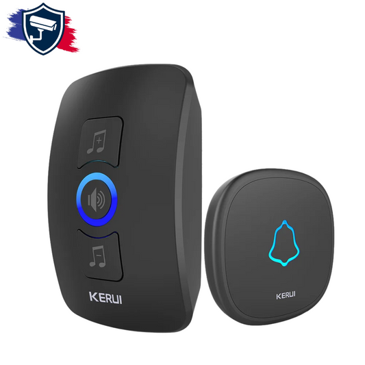 Sonnette Sans Fil LED Étanche IP66 avec une Portée de 100m et 32 Sonneries – KERUI®