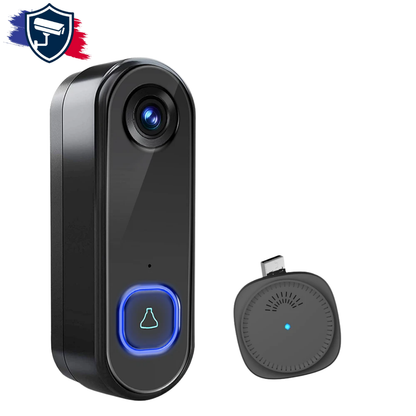 Visiophone Connecté Full HD 1080P avec Angle de Vue 166°  Vision Nocturne et PIR – CHAMOUS®